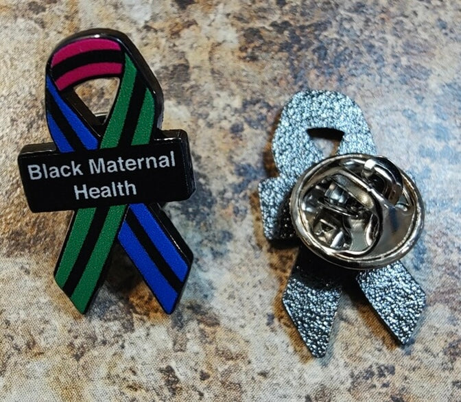 Black Maternal Health Ribbon (Pin)